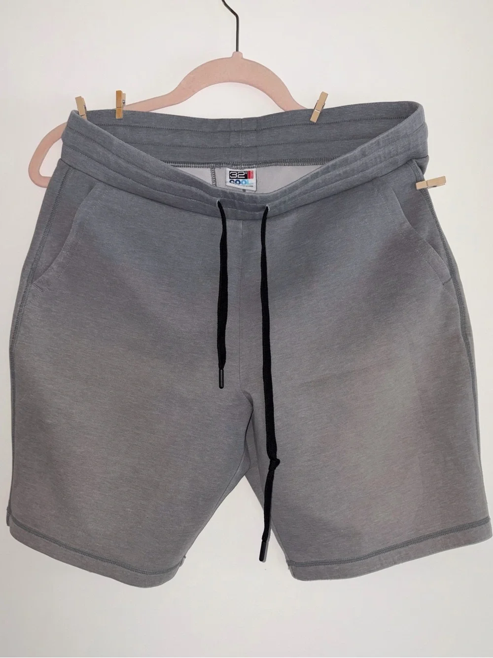 32 Degrees Grey Athletic Pull-On Shorts with Black Drawstring